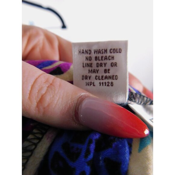 Vtg Worthington Blue Floral Pleated Skirt 8 USA 90s - Picture 11 of 11